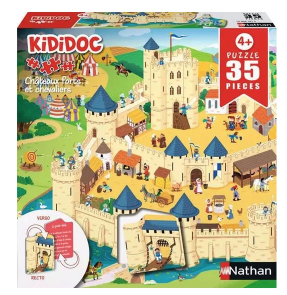 Puzzle Enfant des 4 ans - Puzzle Kididoc - Chateaux forts et chevaliers