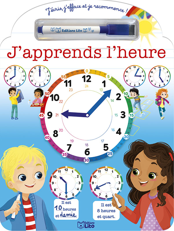 J'ecris j'efface - Apprendre a compter l'heure