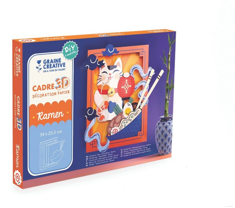 coffret creatif Cadre 3D Papier Les Ramen
