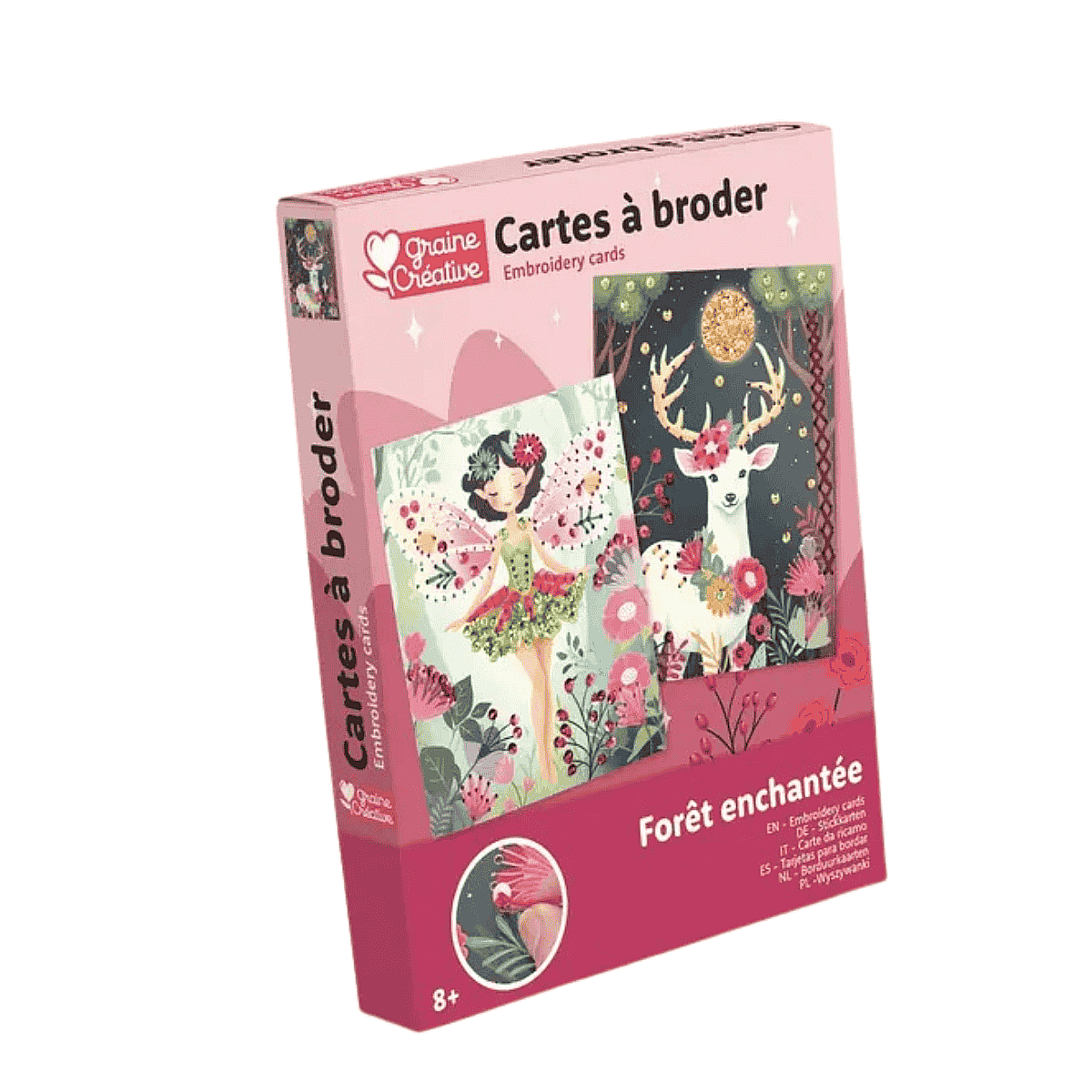 Cartes a broder - foret enchantee
