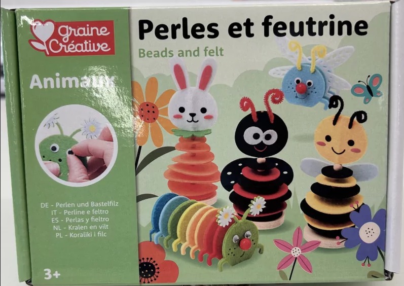 kit petits insectes perles et feutrine