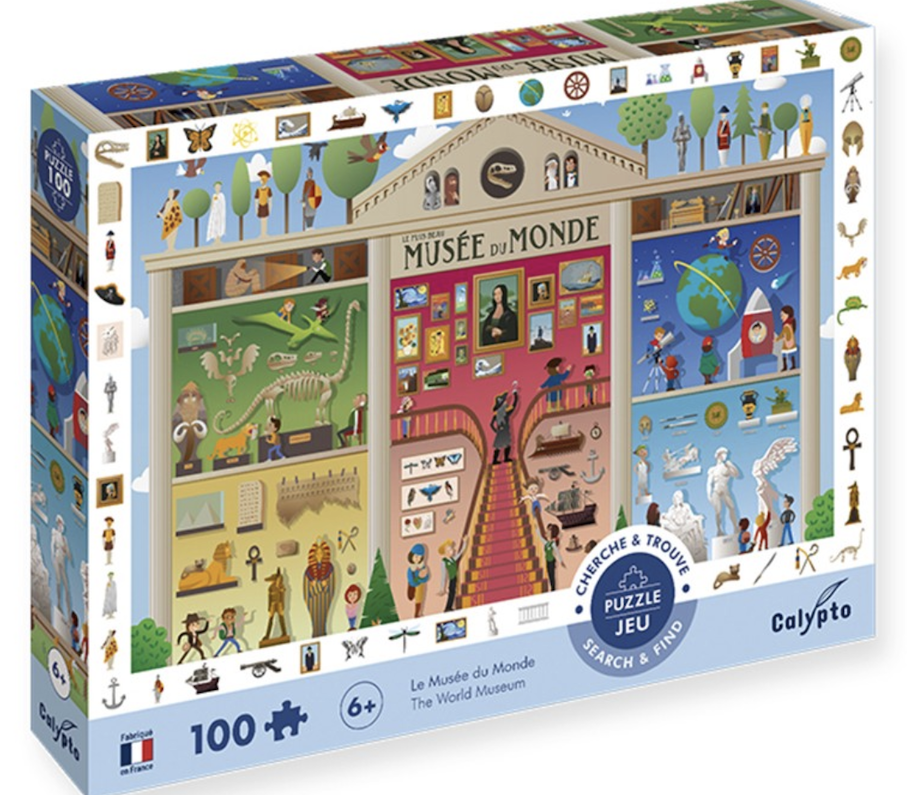 Puzzle 100 pieces cherche et trouve - Le musee du monde - Calypto - Sentosphere