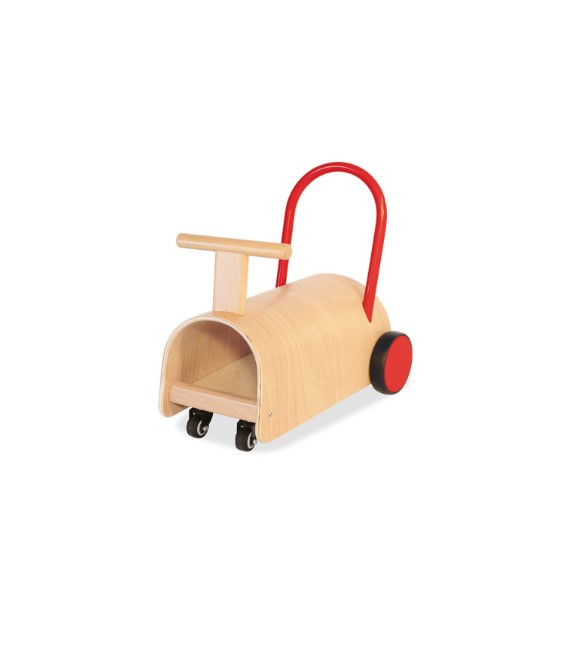 Trotteur porteur Enzo bois-rouge