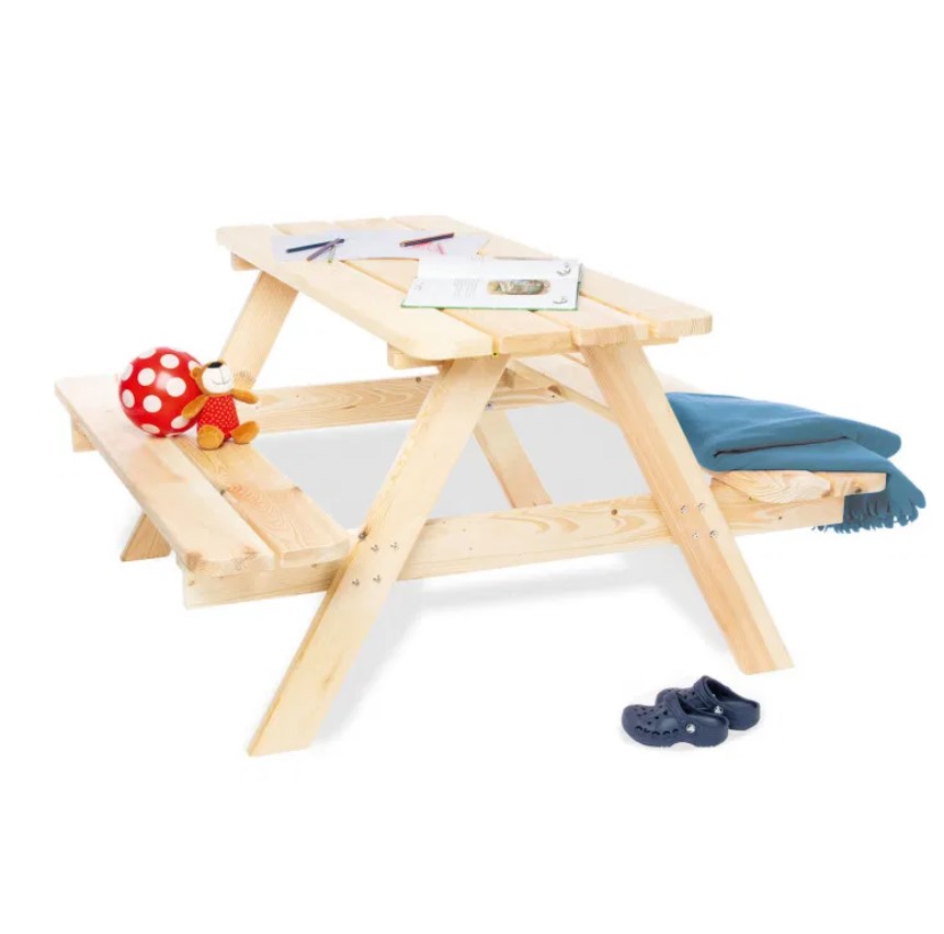 Table de pique-nique pour enfants Nicki 4 Maxi naturel