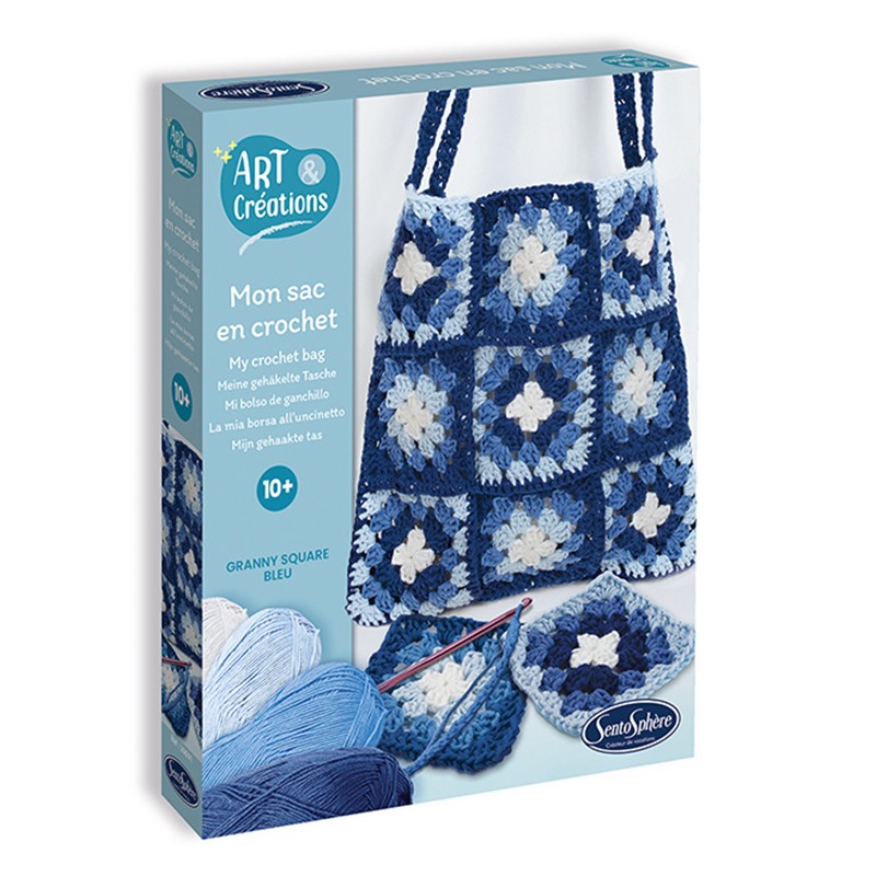 Art et creations - Mon sac en crochet bleu