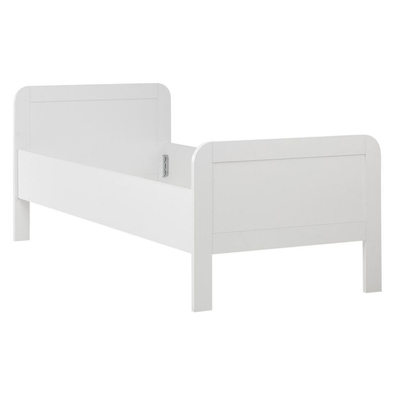 Lit Confort 90x200 cm Blanc sans sommier réglable en hauteur