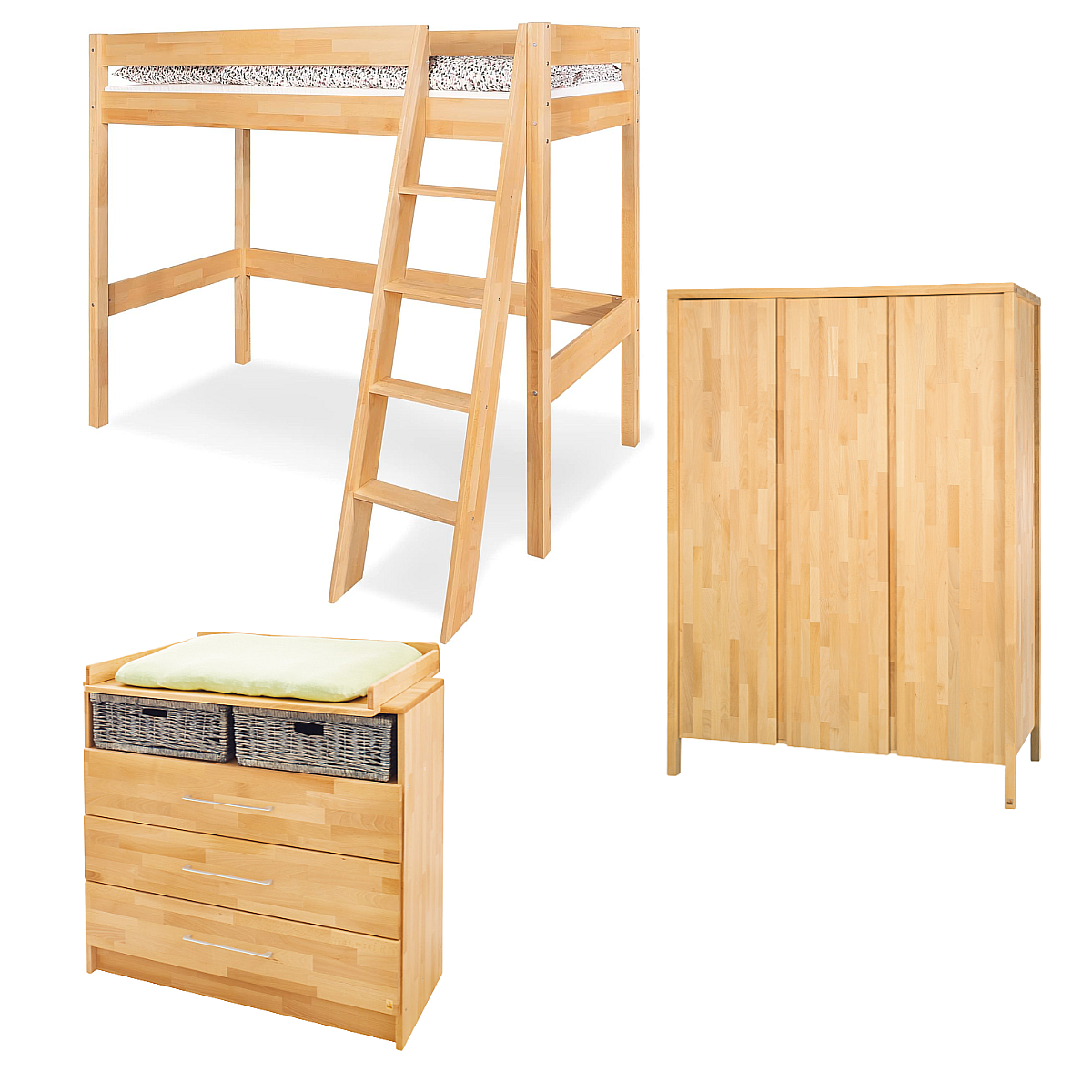 Chambre jeunesse Natura large 3 pièces