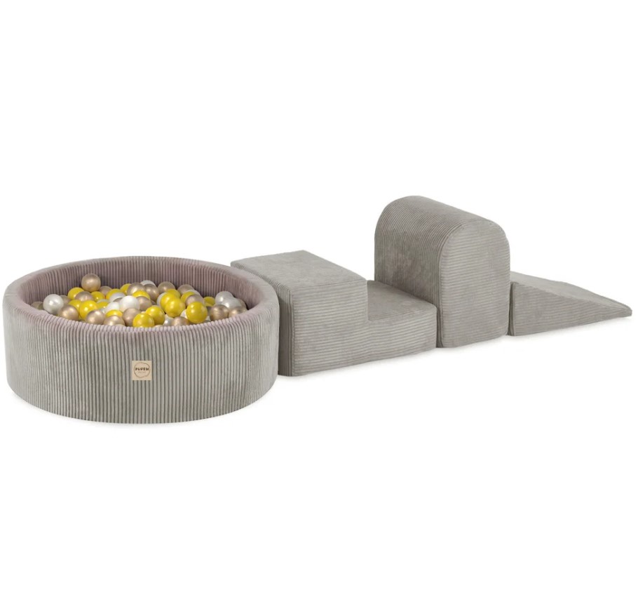 Aire de jeux 3 éléments + piscine 90x30 + 200 balles beige