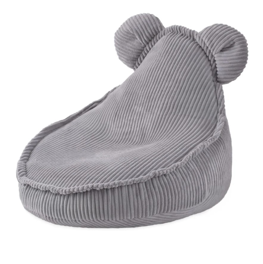 Fauteuil Huggy Bear 68x45 velours côtelé gris