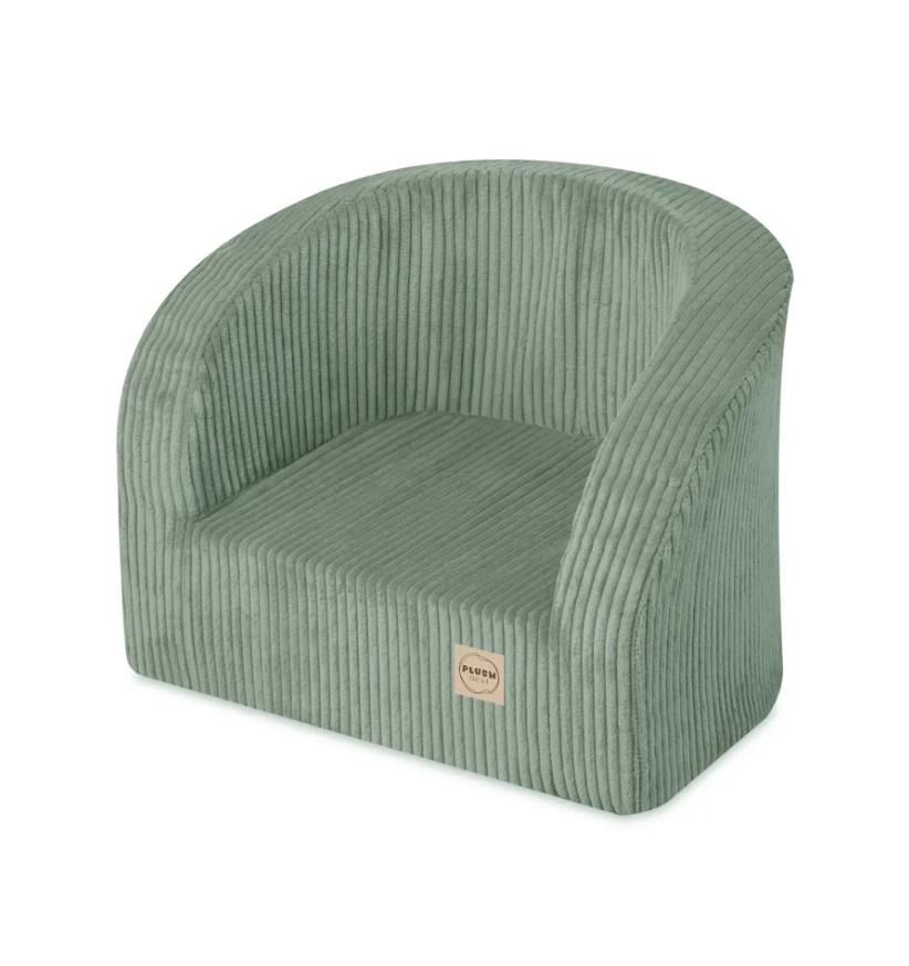 Siège en velours côtelé vert