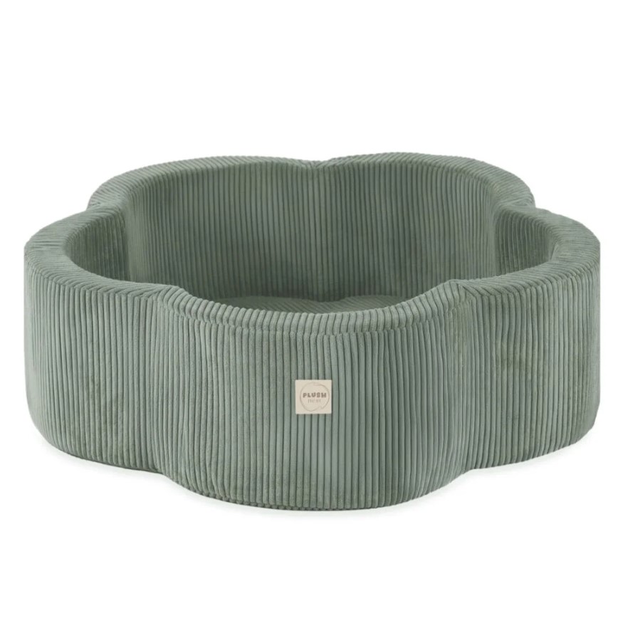 Piscine sèche 95x30 velours côtelé vert