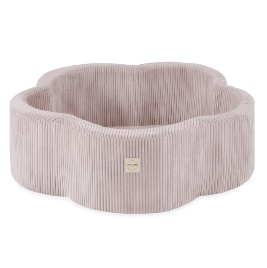 Piscine sèche 95x30 velours côtelé rose