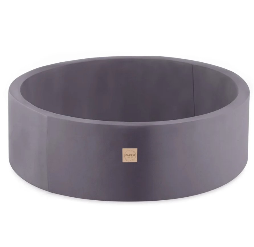 Piscine ronde 90x30 cm velours gris