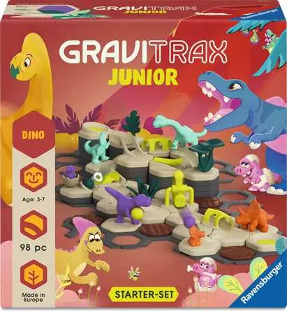 GraviTrax Junior Starter Set Dino - Circuit de billes pour enfants et adultes à partir de 3 ans