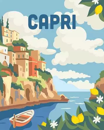 Ravensburger – CreArt 24x30 cm – Adulte – Peinture par numéros – Capri
