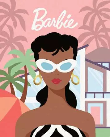 Peinture par numero adulte - CreArt - 24x30cm - Barbie 1959