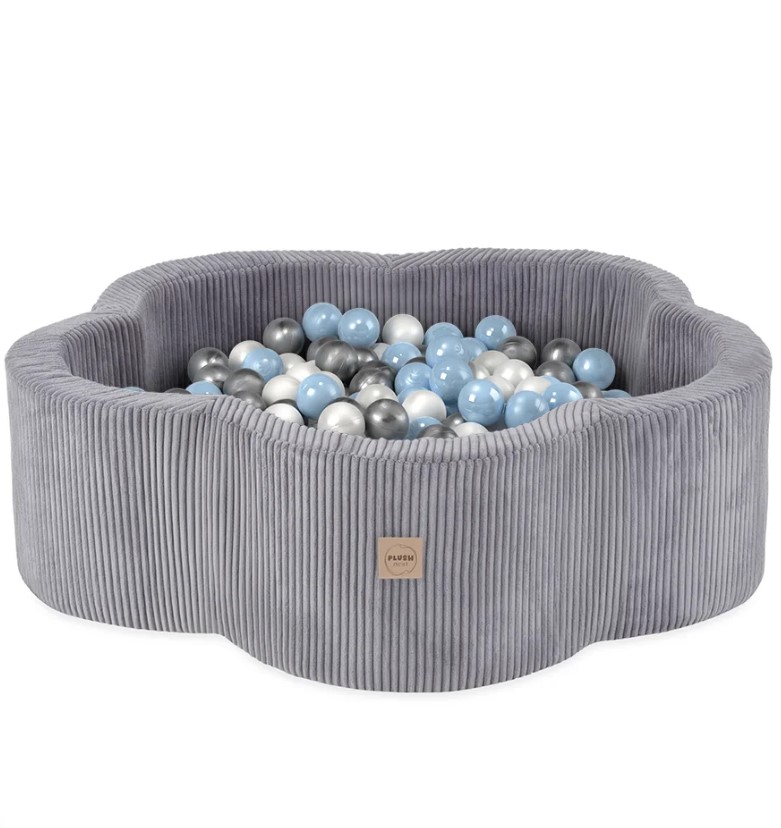 Piscine sèche 95x30 + 300 balles gris bleu