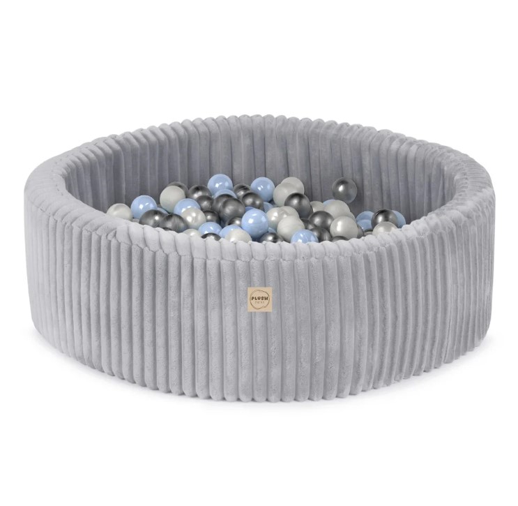 Piscine poufy Lamell 90x30 + 200 balles grise