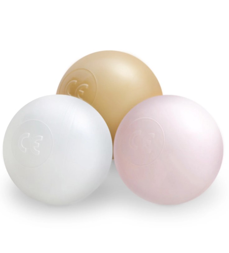 200 balles de piscine 6 cm or/rose