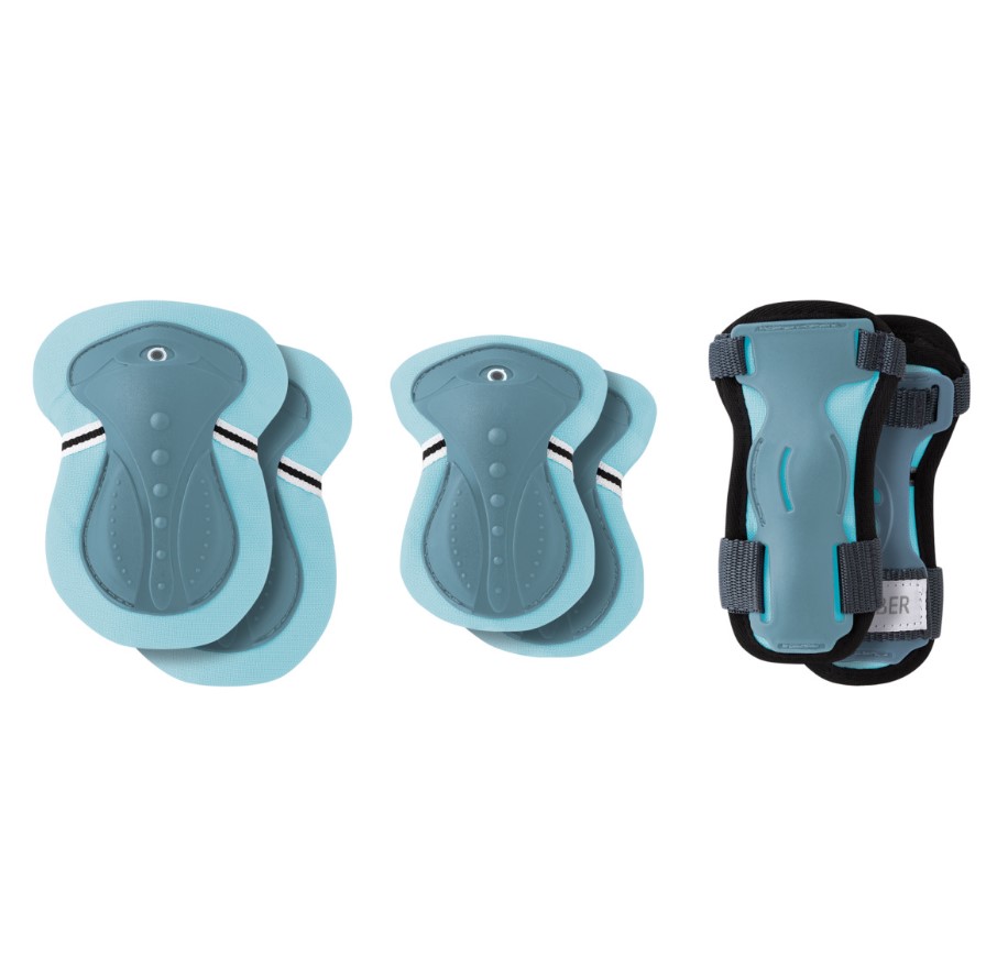 Set 3 Protections Junior XXS (3-7 ans) Bleu Pastel -25kg