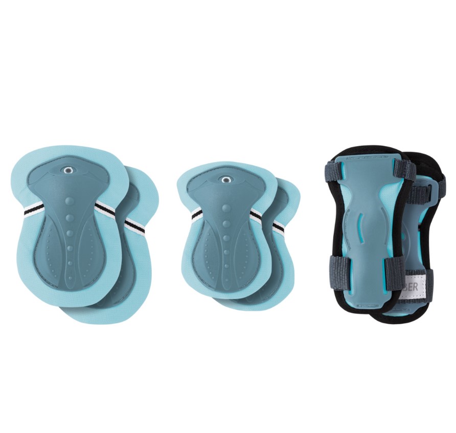 Set 3 Protections Junior XS (6-10 ans) Bleu Pastel 25-50kg