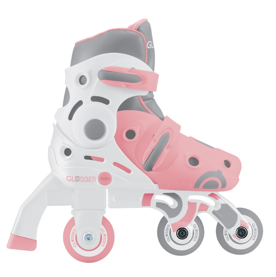 Patins à Roulettes 2 en 1 - T. 26-29 - Rose Pastel