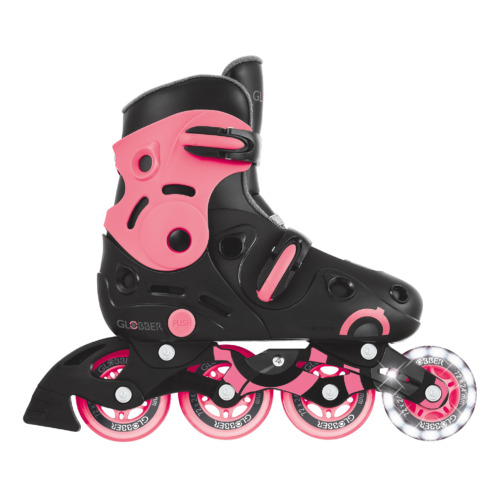 Patins à Roulettes GO-SKATE - T. 34-37 - Noir/Corail Rose