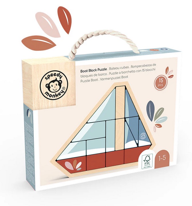 Boat Block Puzzle en bois