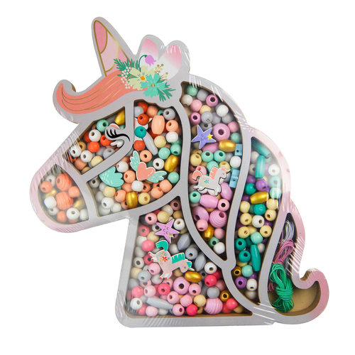 Coffret Perles Bois Tete De Licorne