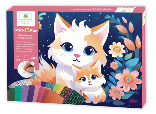 Stick'n Fun - Xl Mosaïques - Animaux Mignons