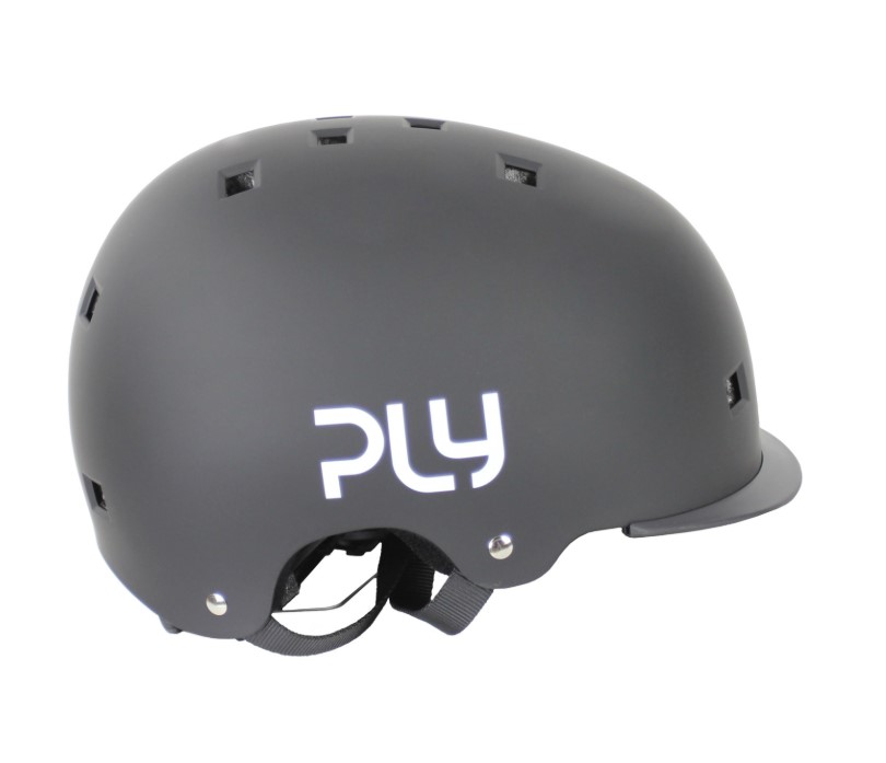 Casque vélo ply by Roces plain noir 48-54cm