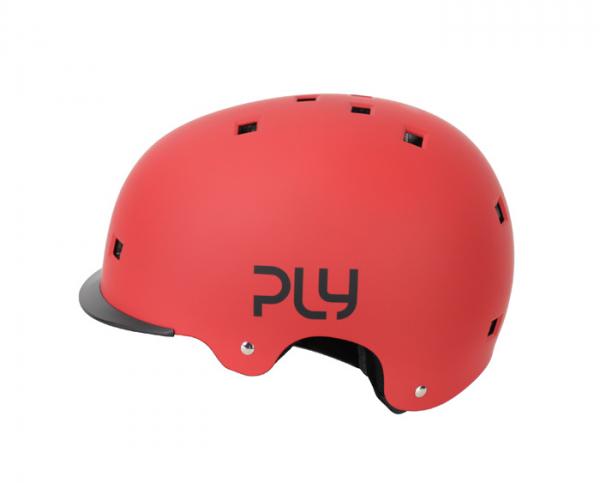 Casque vélo ply by Roces plain rouge 55-58cm