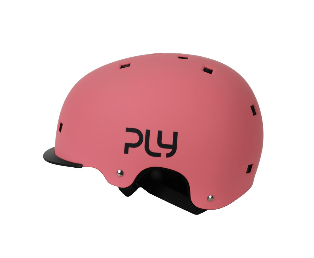 Casque vélo ply by Roces plain rose 48-54cm