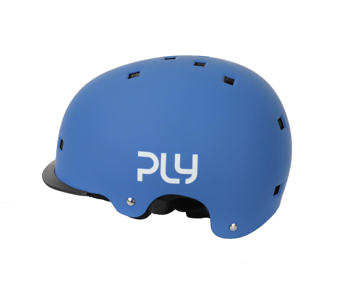 Casque vélo ply by Roces plain bleu 48-54cm