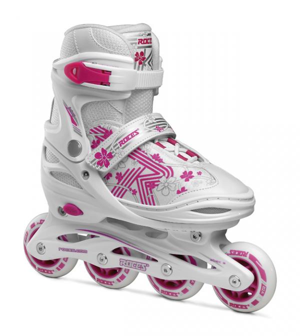 Roller JR Roces jokey 3.0 blanc-rose T26-29