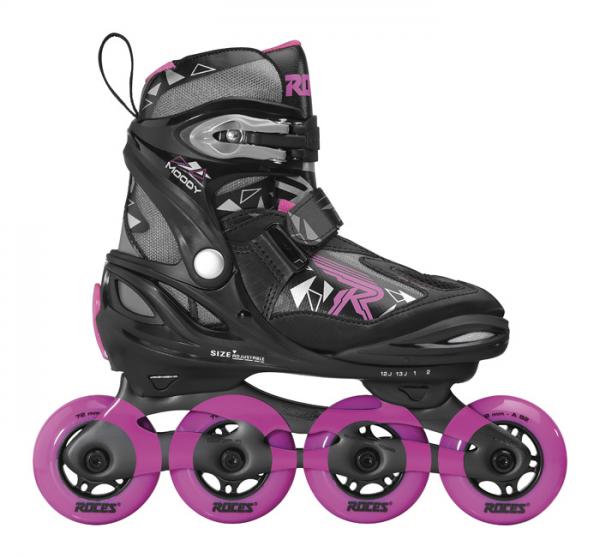 Roller JR Roces moody girl tif noir-rose T30-35