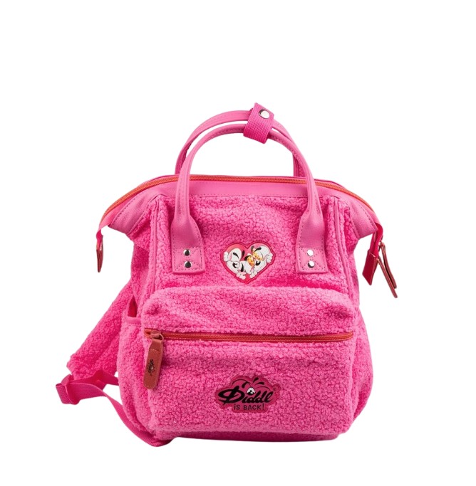 Sac à dos peluche rose Diddl