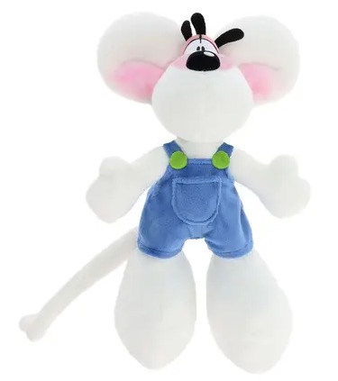 Peluche Diddl en salopette Bleue 30cm