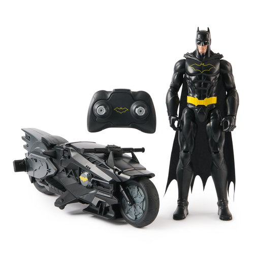 Pack Batcycle Radiocommande + Figurine Batman 30 CM