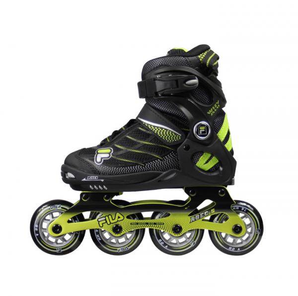 Roller Fila jr wizy alu noir/lime T38-41