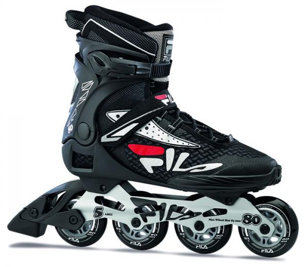 Roller Fila legacy pro 80 noir/argent/rouge T45,5