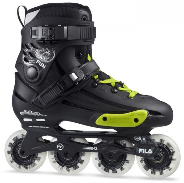 Roller Fila nrk fun noir/jaune/magenta T43