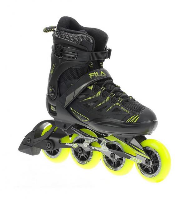 Roller Fila ghibli 90 noir/lime T38