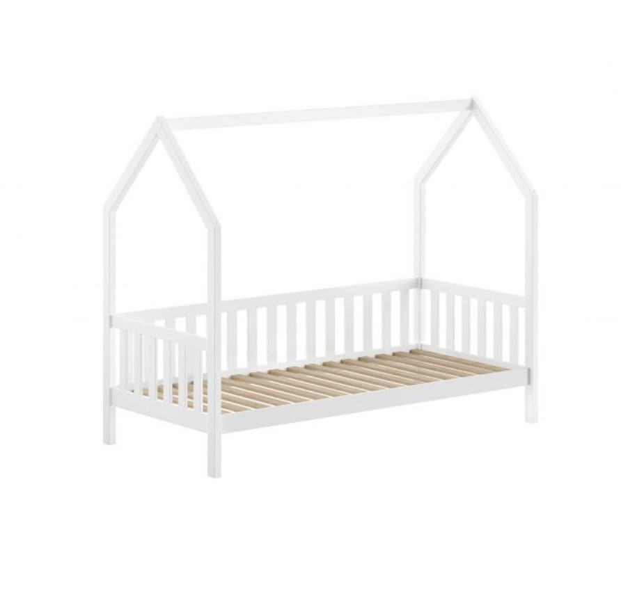 Lit cabane CABANE blanc 90x200 - Style tipi