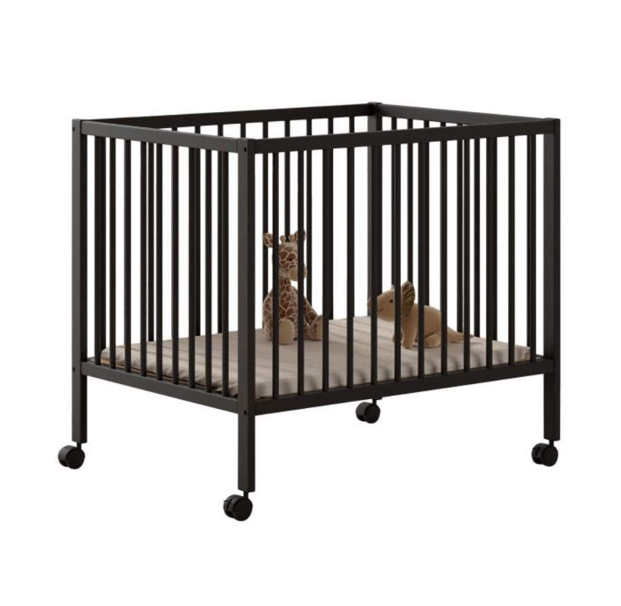 Parc bébé DINO 95x75 anthracite - Réglable et mobile