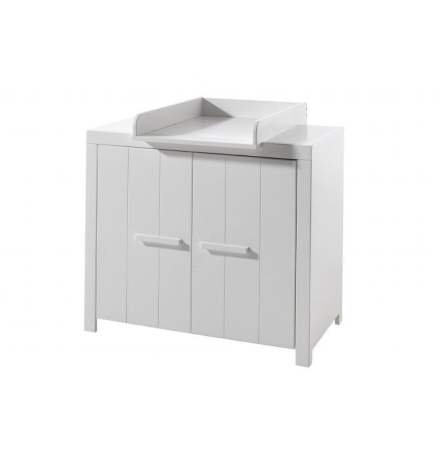 Table à langer ERIK blanc - Bois massif et MDF