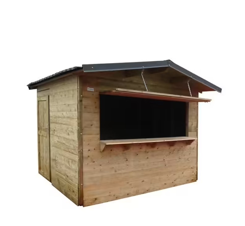 Abri de jardin Pecq 2980 x 2380 mm + extension 600 mm  19 mm