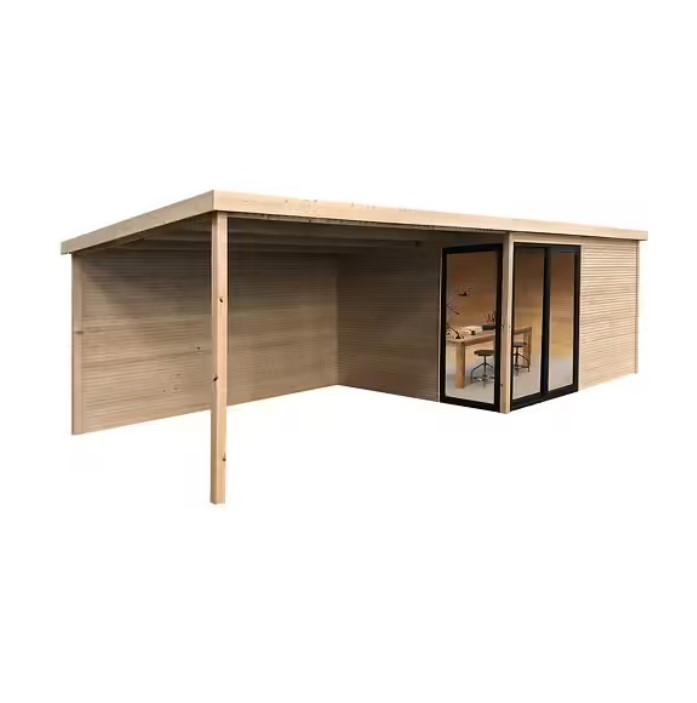 Abri de jardin Tavira 4036 x 3036 mm + auvent 3948 mm  28 mm
