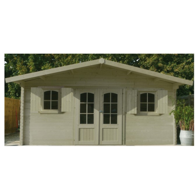 Abri de jardin Cevins 5680 x 3880 mm + avancée 686 mm  40 mm