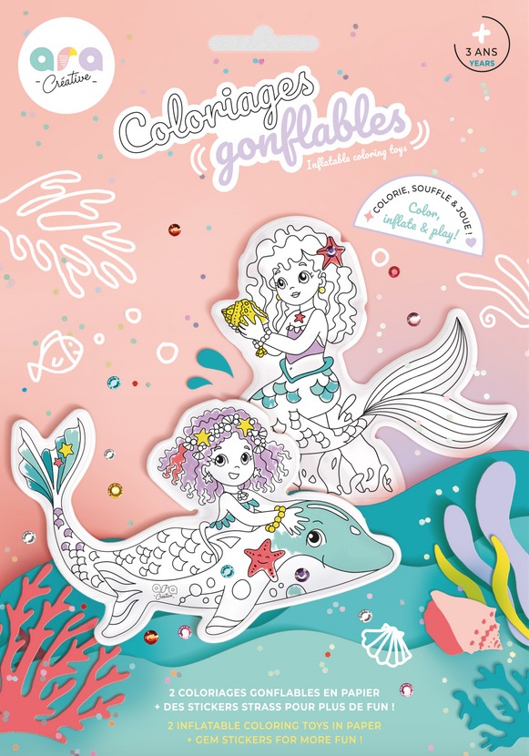 Coloriages Gonflables – 2 Sirenes a colorier